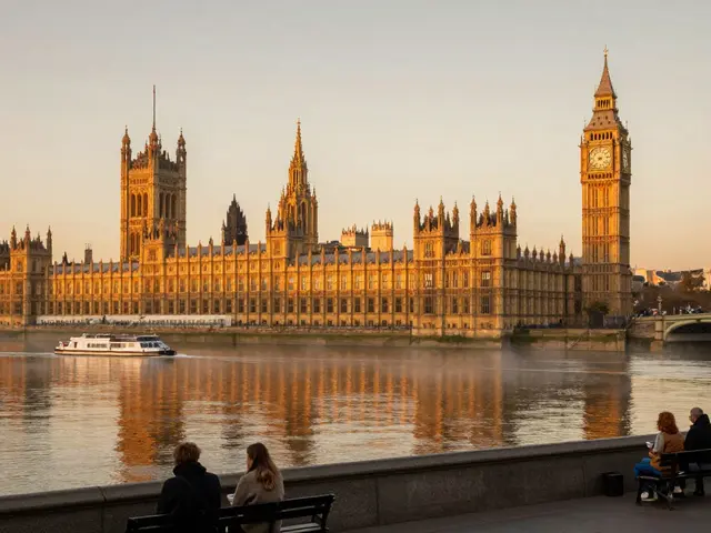 The Houses of Parliament: Majestic Views from the Thames in London
